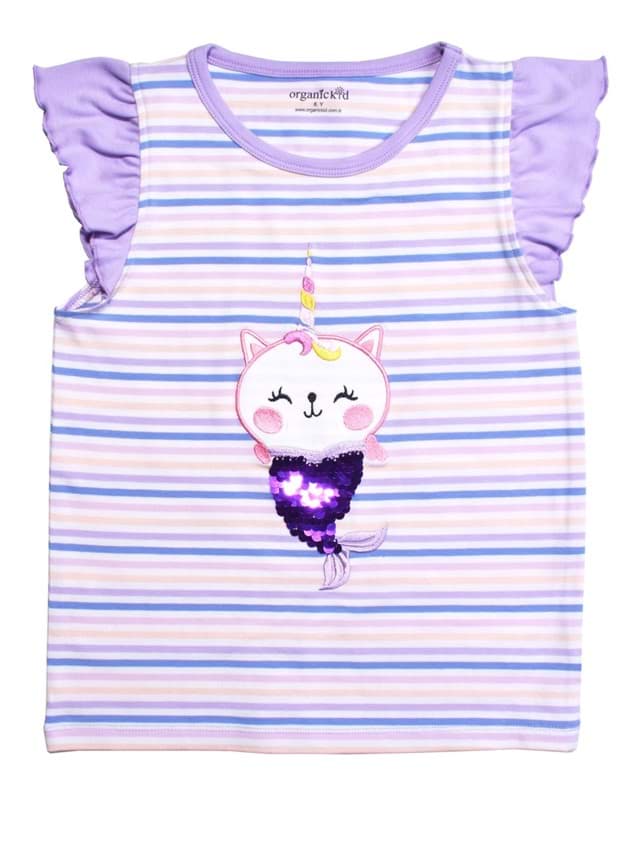 Merkitty Kız Çocuk Çift Yönlü Pullu T-shirt resmi