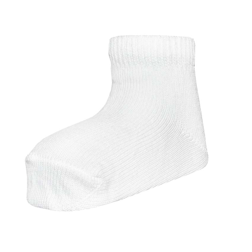 Organickid Beyaz Bebek Çorap Seti 3lü resmi