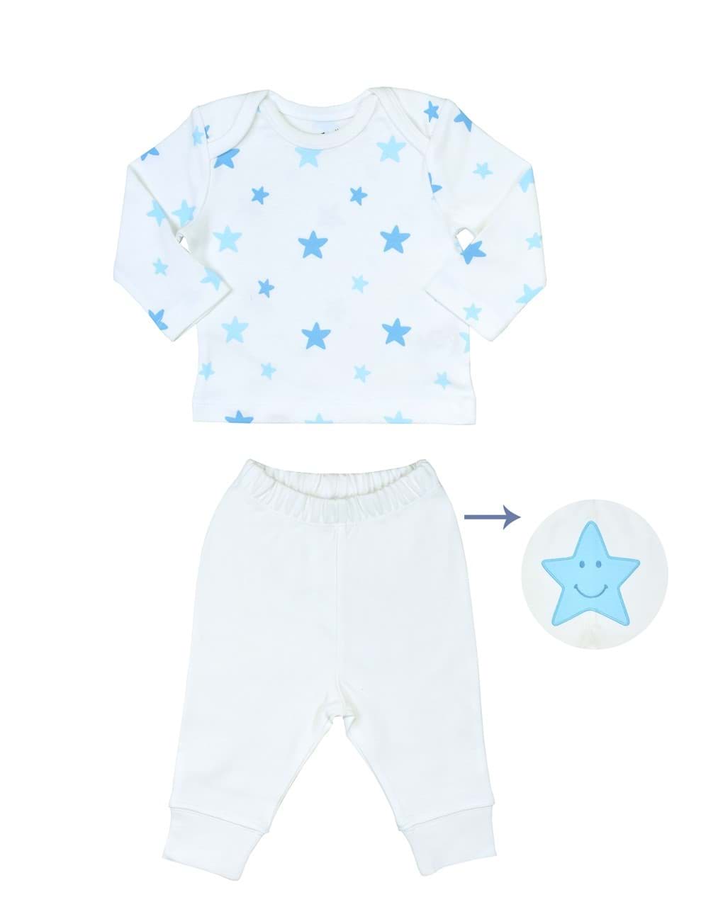 Blue Star Erkek Bebek Pijama Takımı resmi
