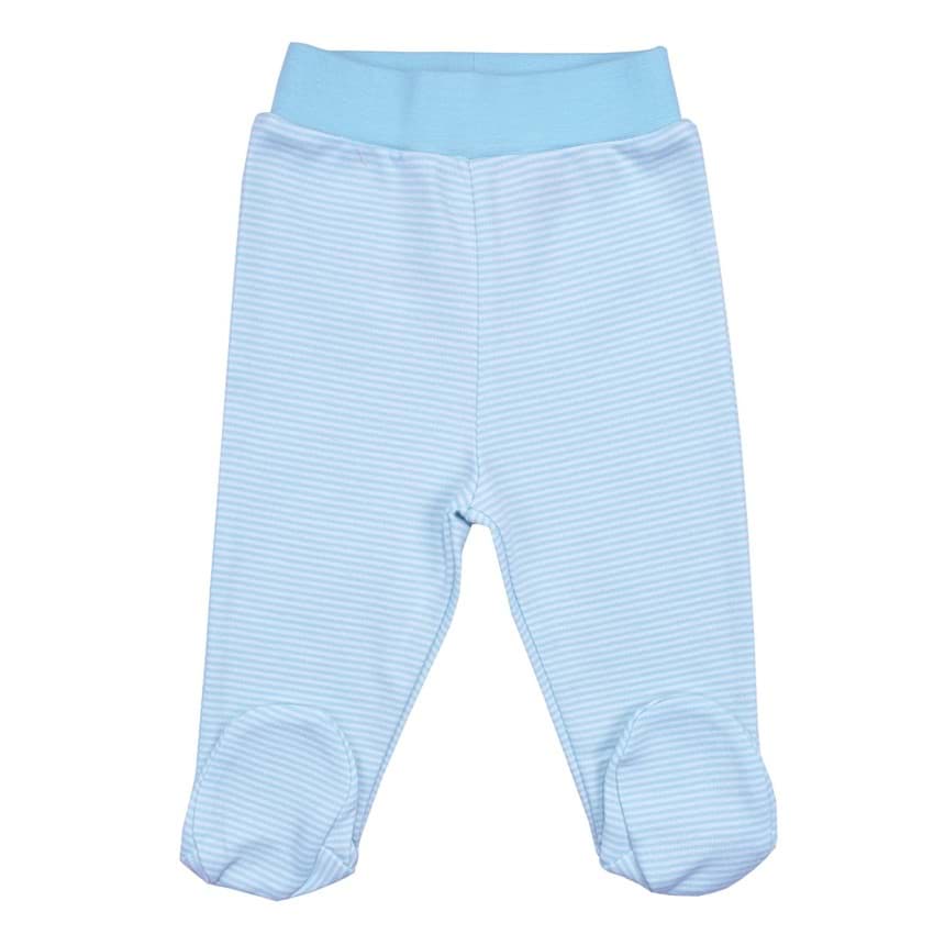 Blue Star Erkek Bebek Mavi Çizgili Patikli Pantolon resmi